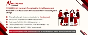 NURS FPX 6426 Assessment 4 Evaluation of Information System Change