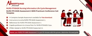 NURS FPX 6426 Assessment 1 MSN Practicum Conference Call Template